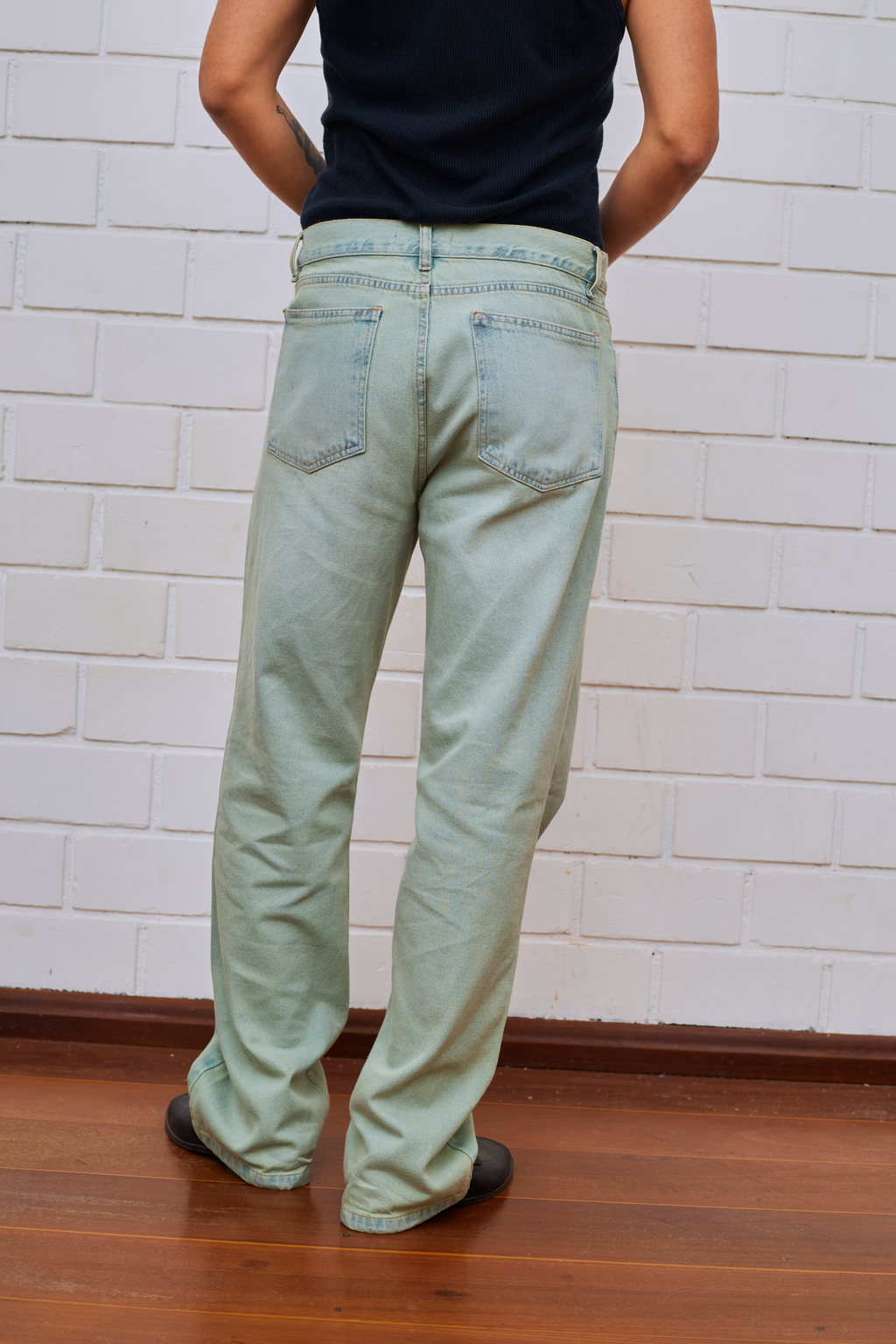 ICE GREEN REGULAR DENIM PANTS