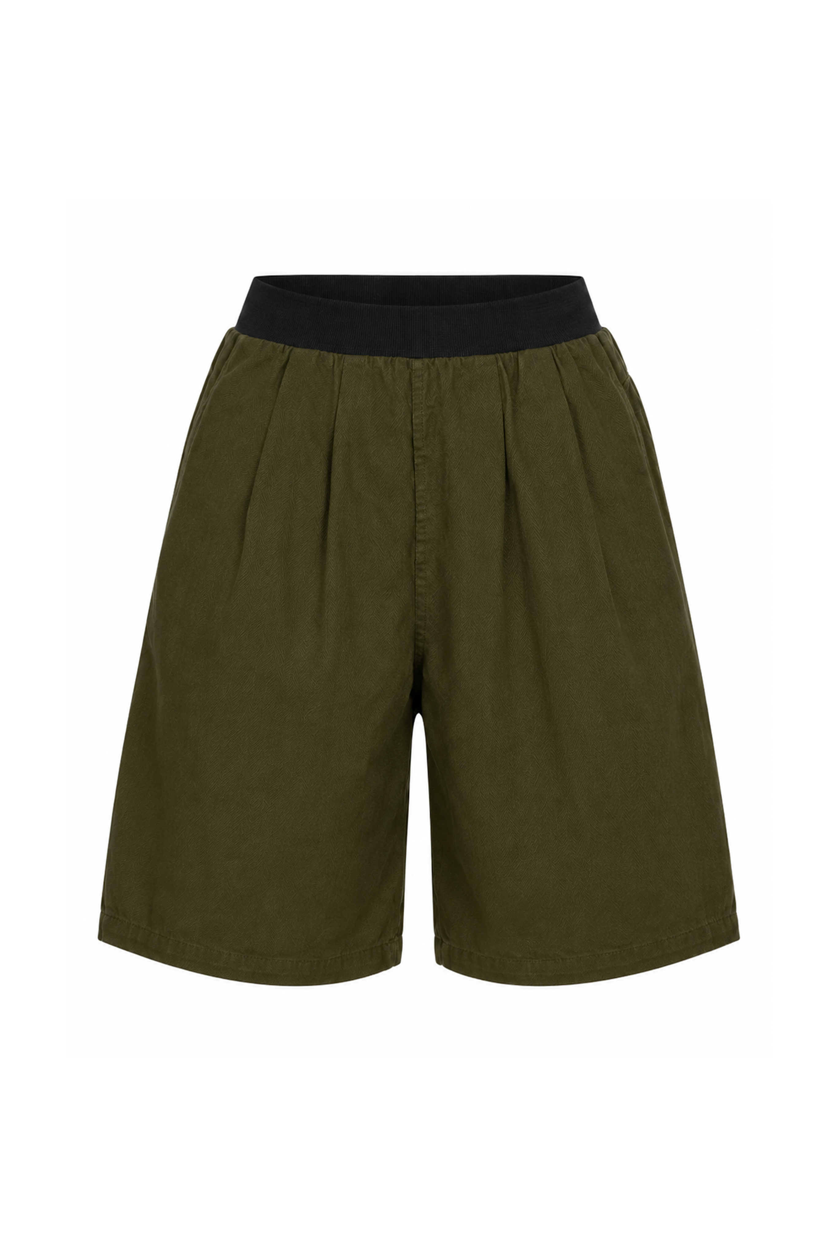 WIDE ELÁSTICO GREEN CANVAS SHORTS