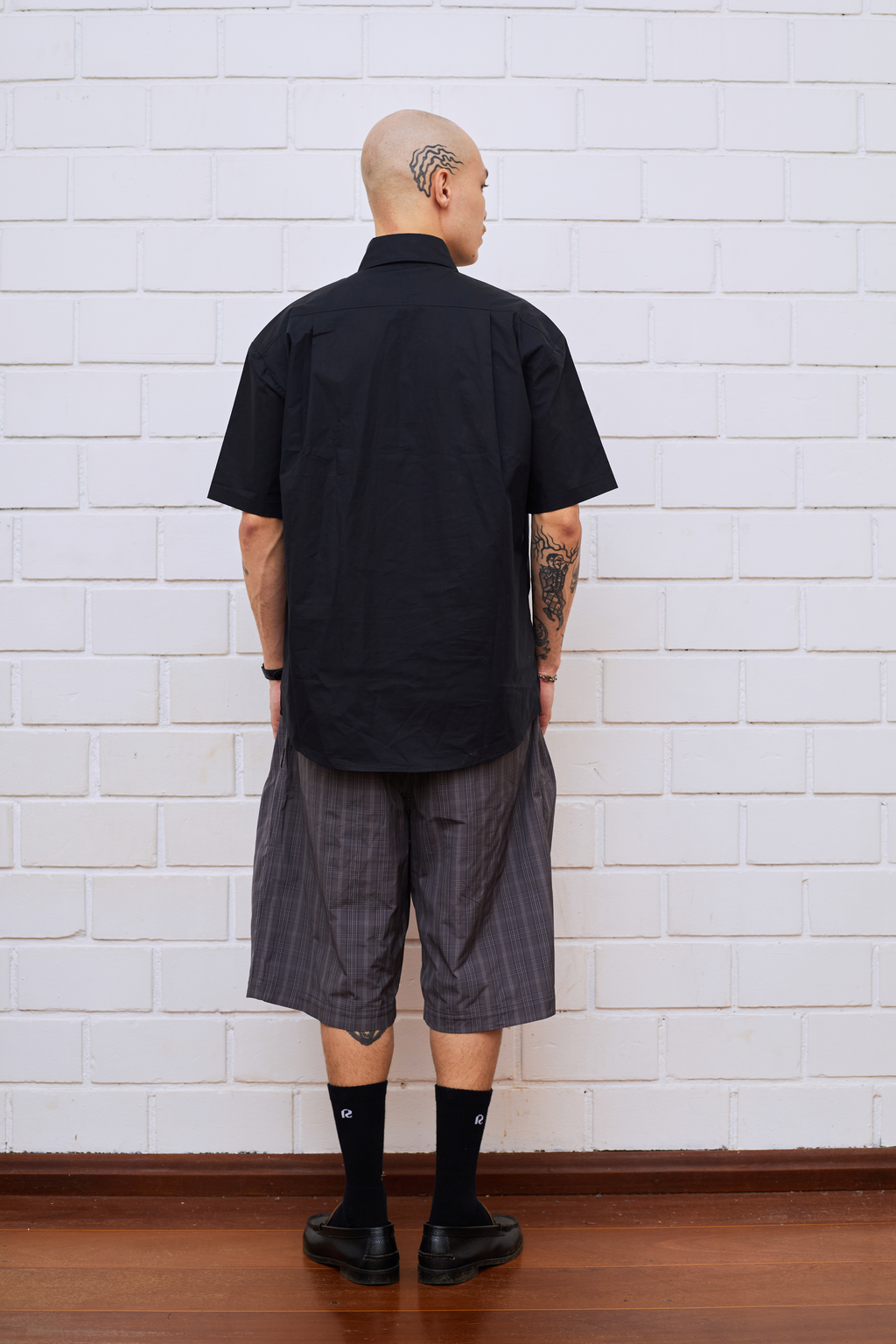 WIDE PLAID SHORTS