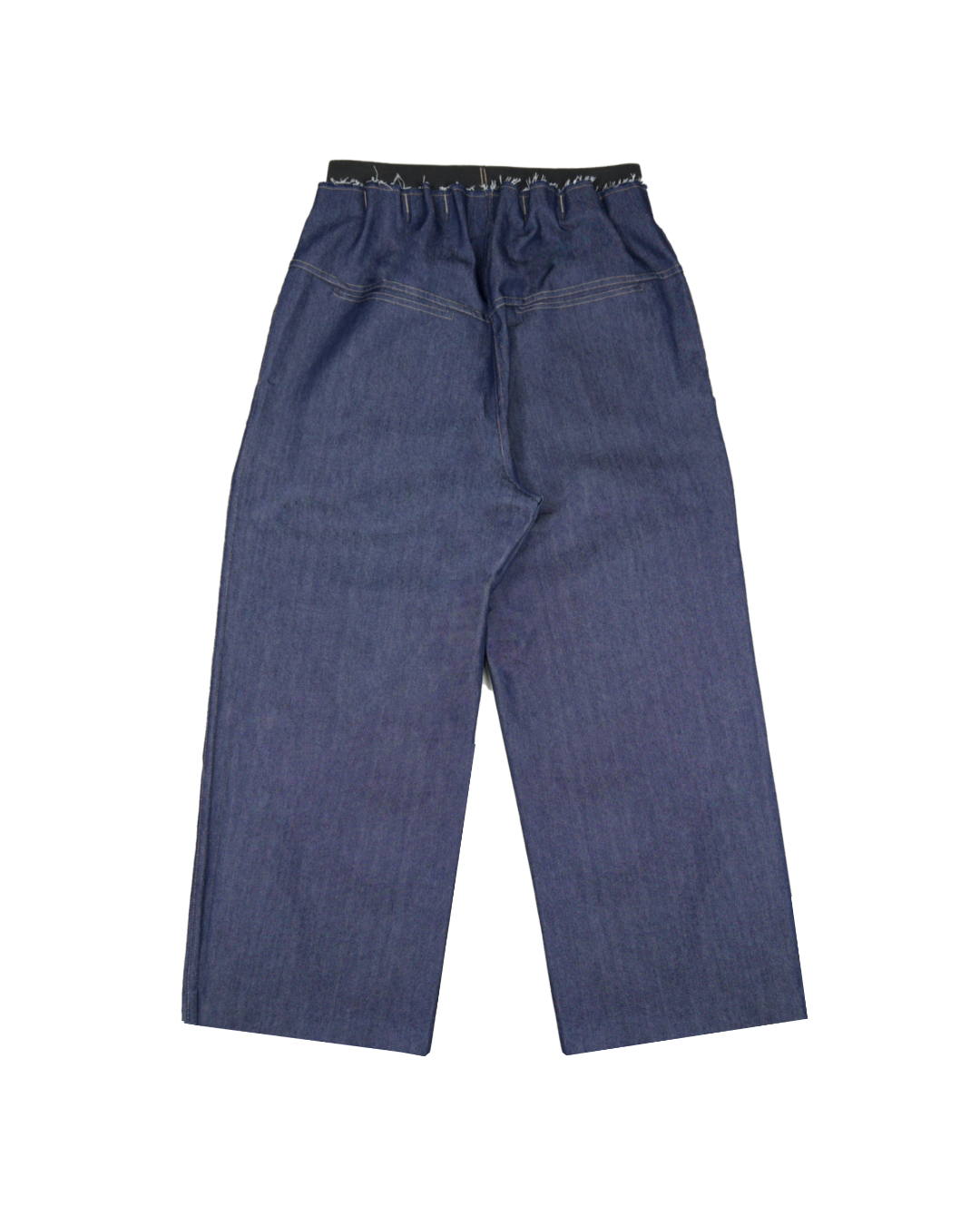 WIDE NAVY DENIM PANTS