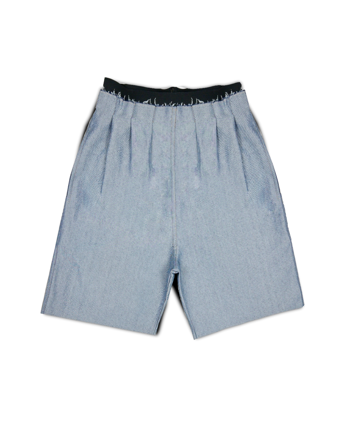 WIDE DENIM SHORTS