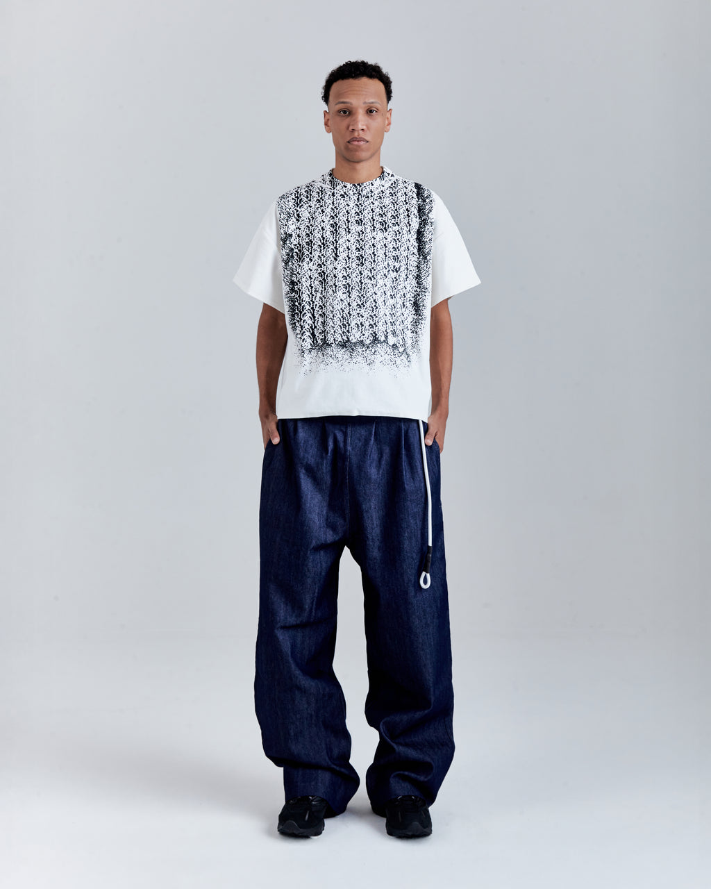 REGULAR T-SHIRT “TROMPE-L'OEIL” OFF-WHITE
