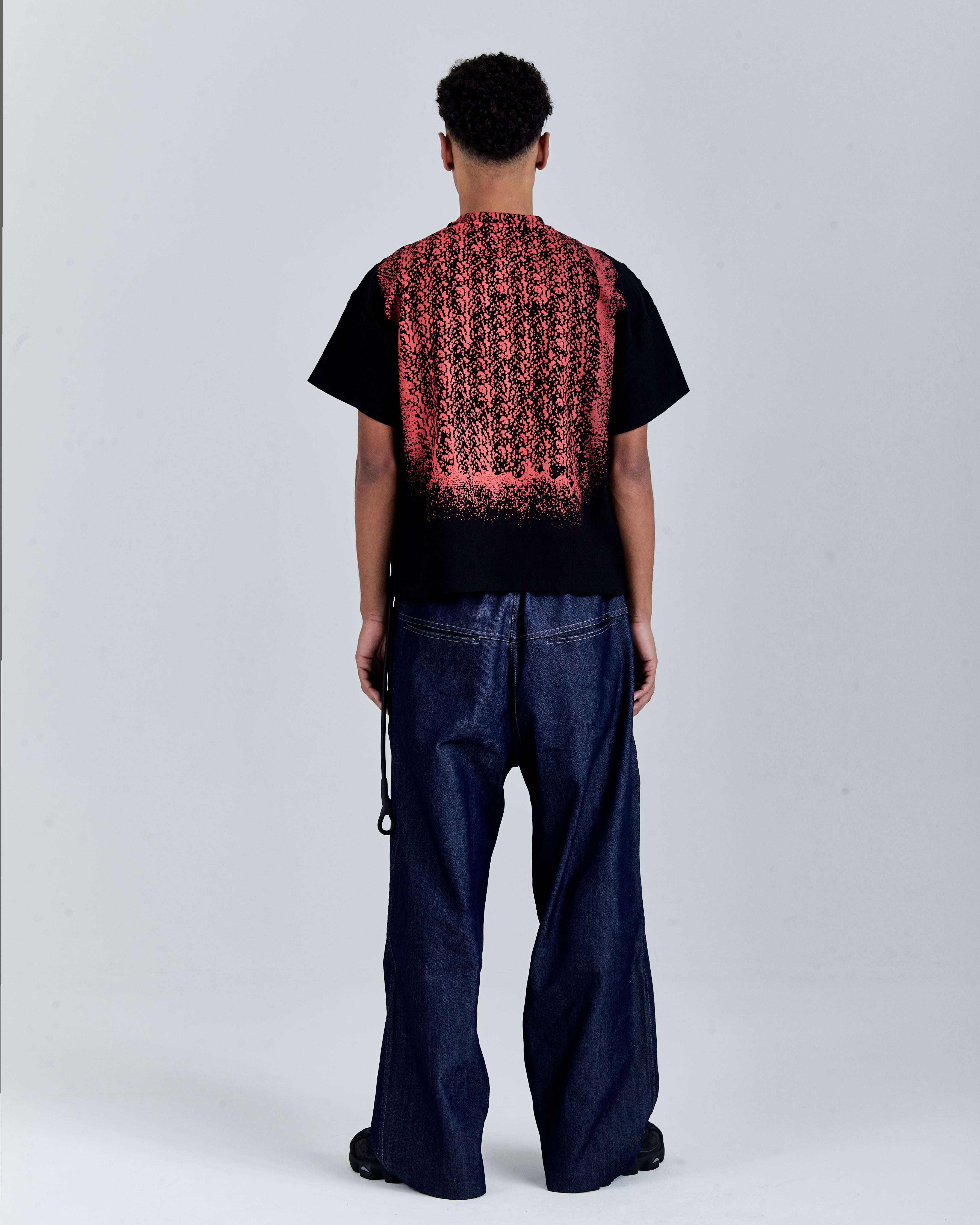 REGULAR T-SHIRT “TROMPE-L'OEIL” BLACK