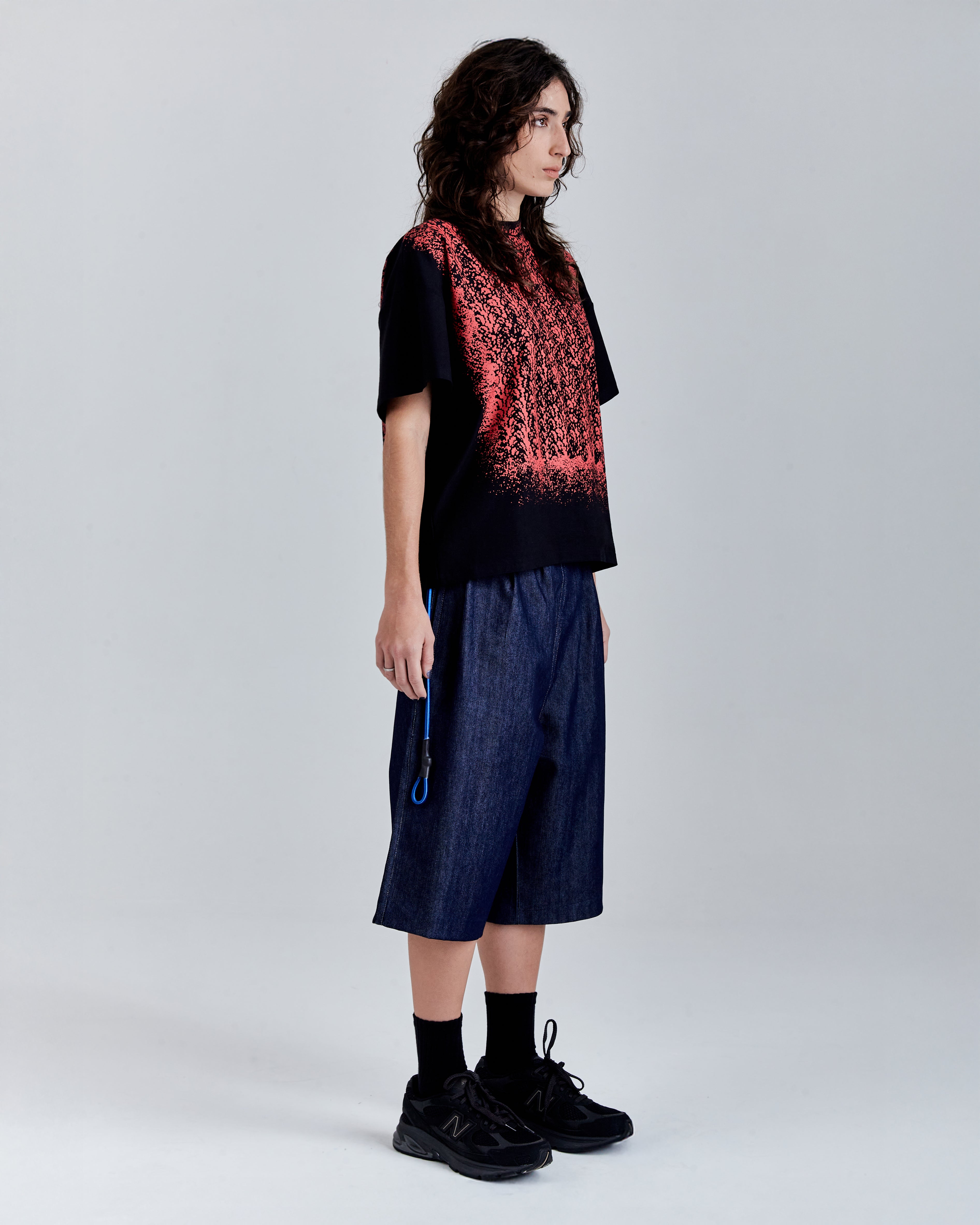 REGULAR T-SHIRT “TROMPE-L'OEIL” BLACK