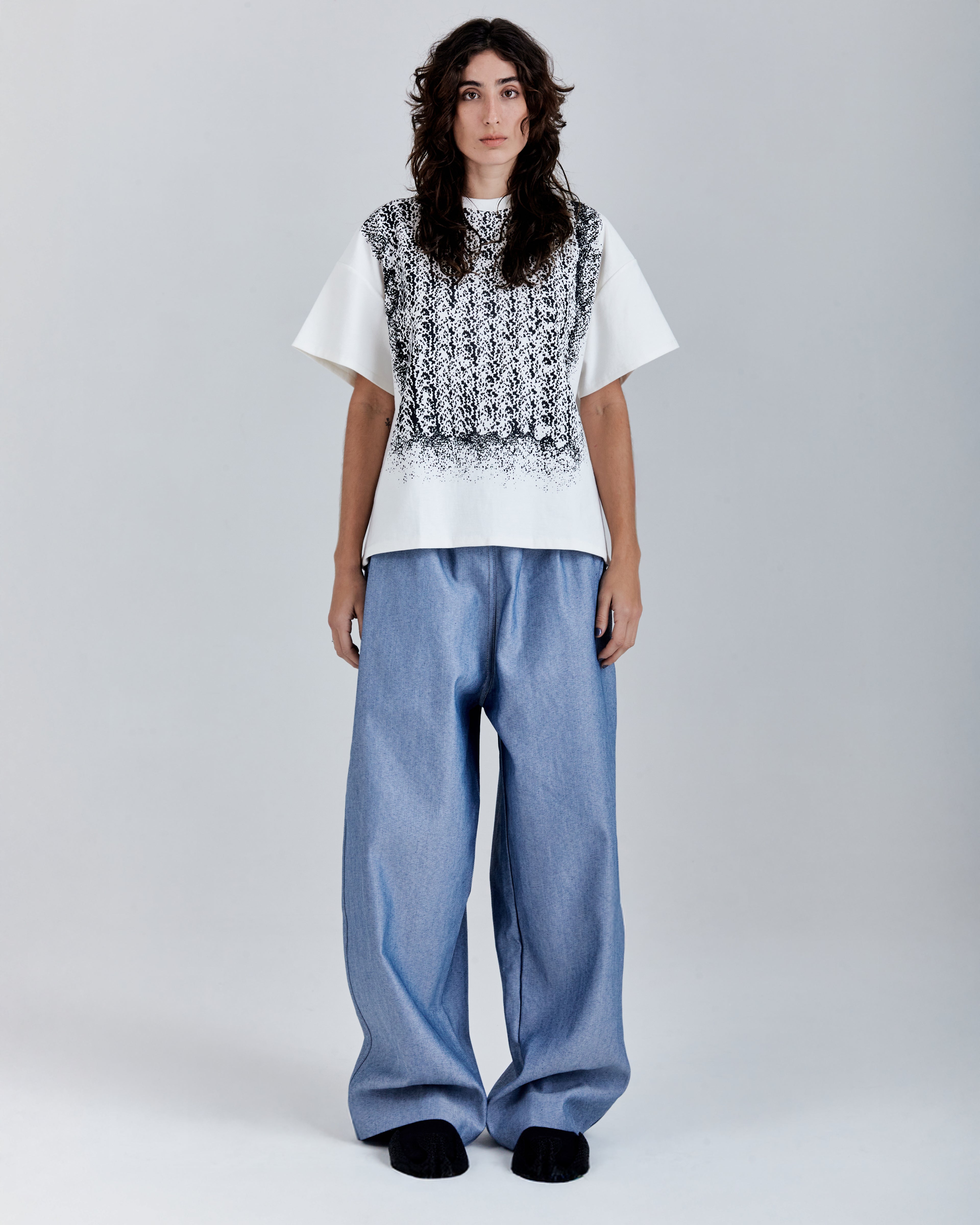REGULAR T-SHIRT “TROMPE-L'OEIL” OFF-WHITE