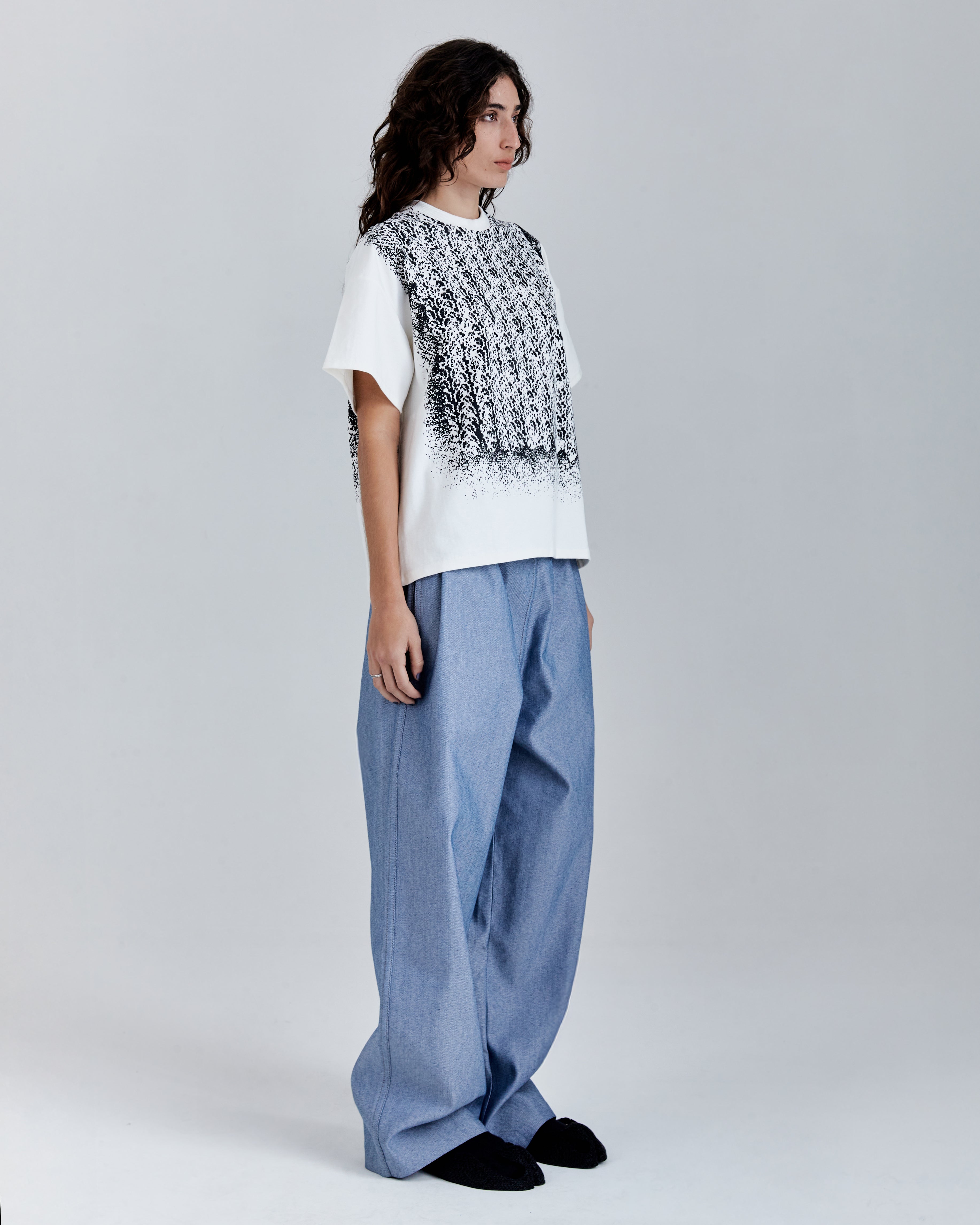 REGULAR T-SHIRT “TROMPE-L'OEIL” OFF-WHITE