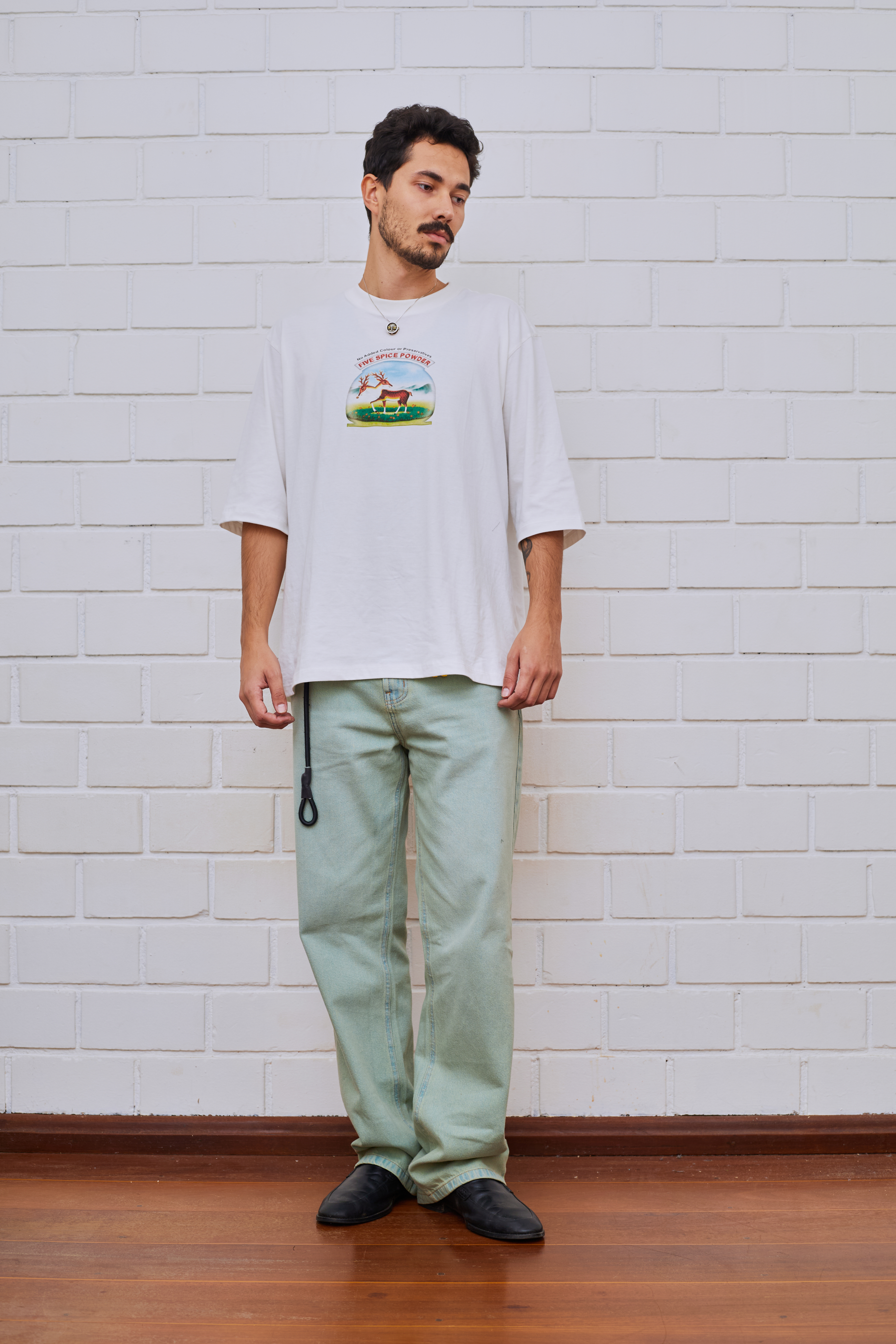 ICE GREEN REGULAR DENIM PANTS