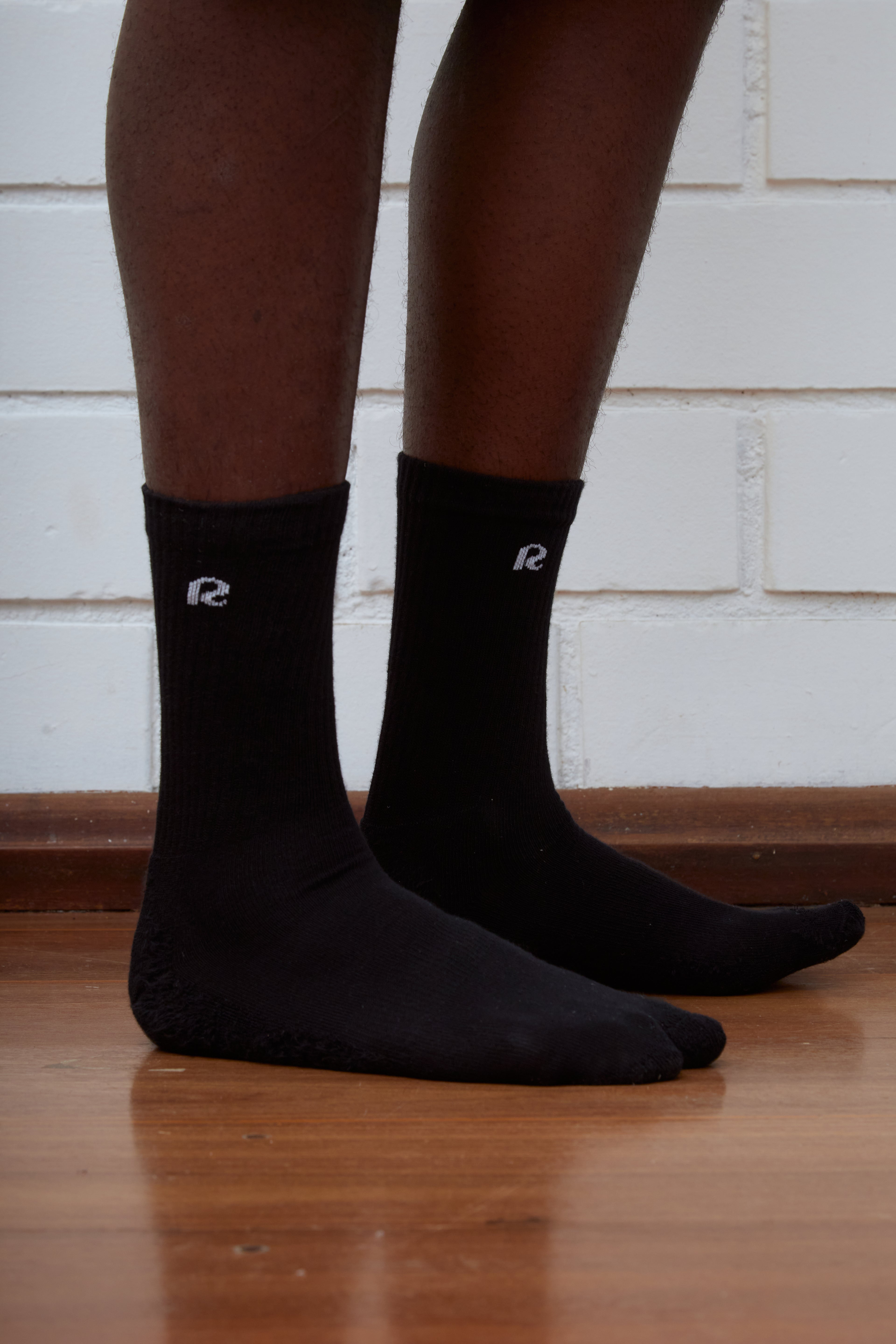 'RS' LOGO BLACK SOCKS