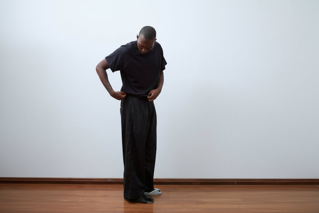 WIDE COTTON TECH PANTS