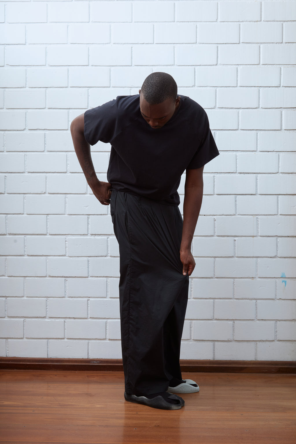 WIDE COTTON TECH PANTS