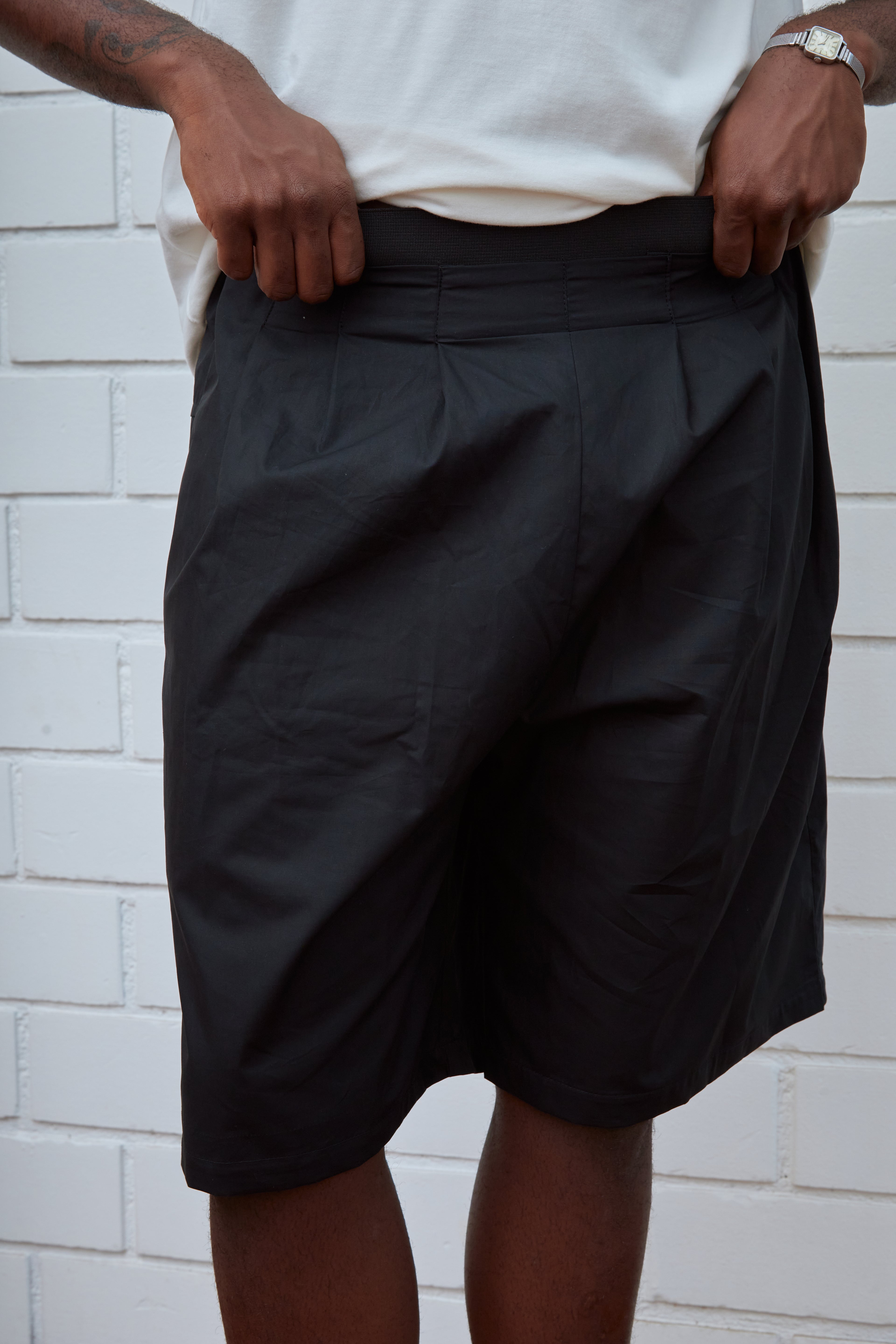 WIDE COTTON TECH SHORTS