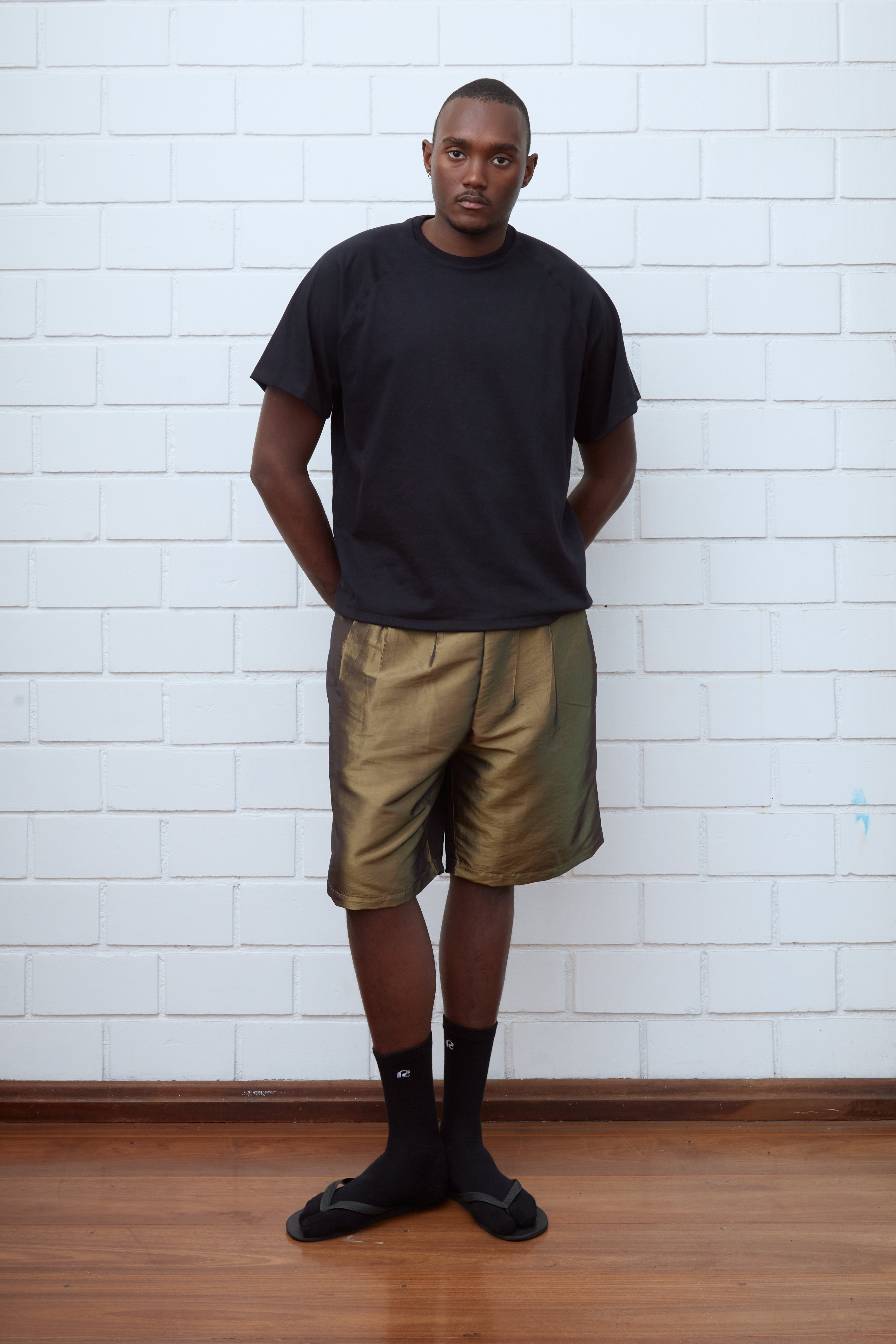 WIDE 'IRIDESCENT' SHORTS