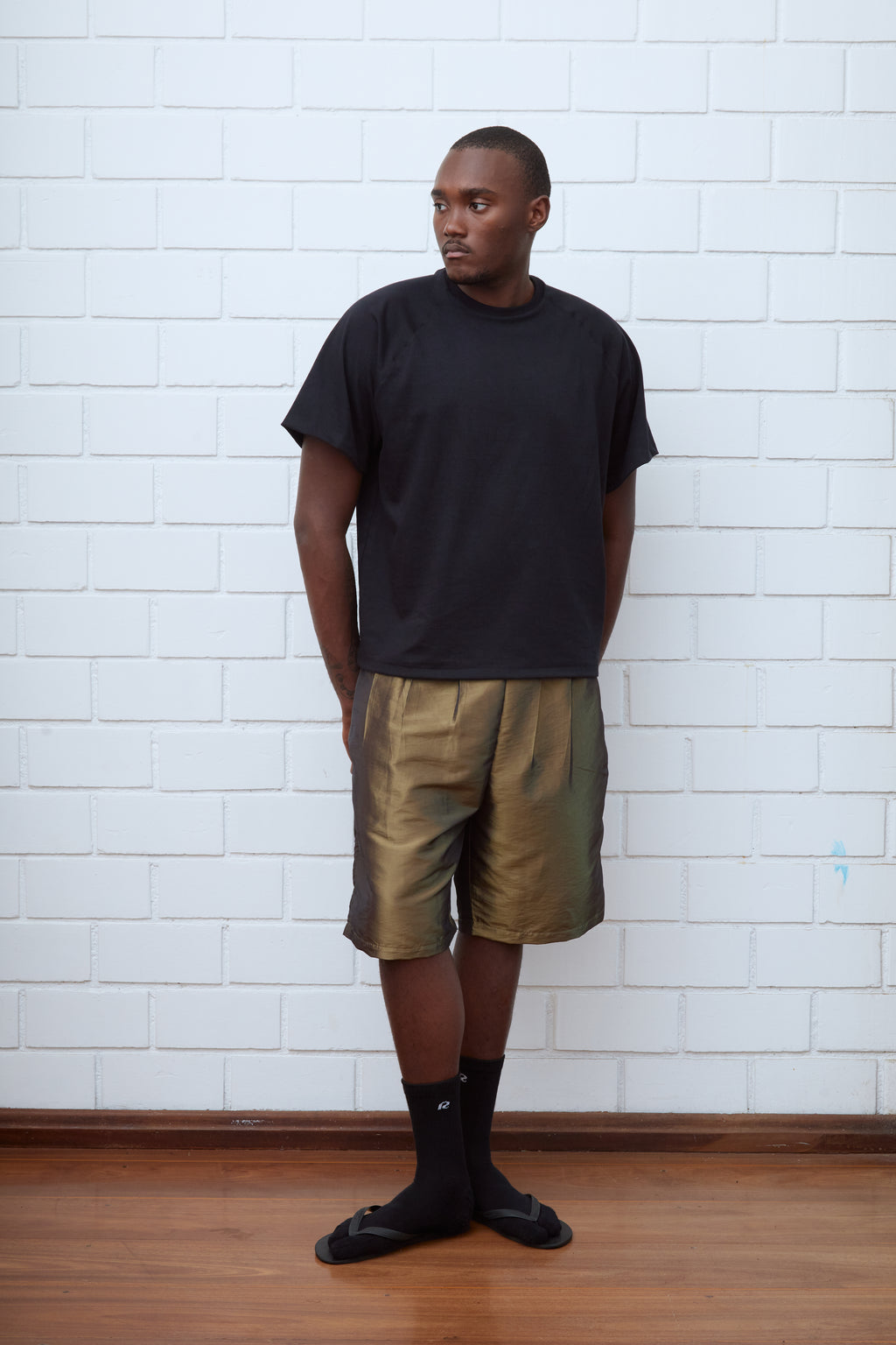 WIDE 'IRIDESCENT' SHORTS