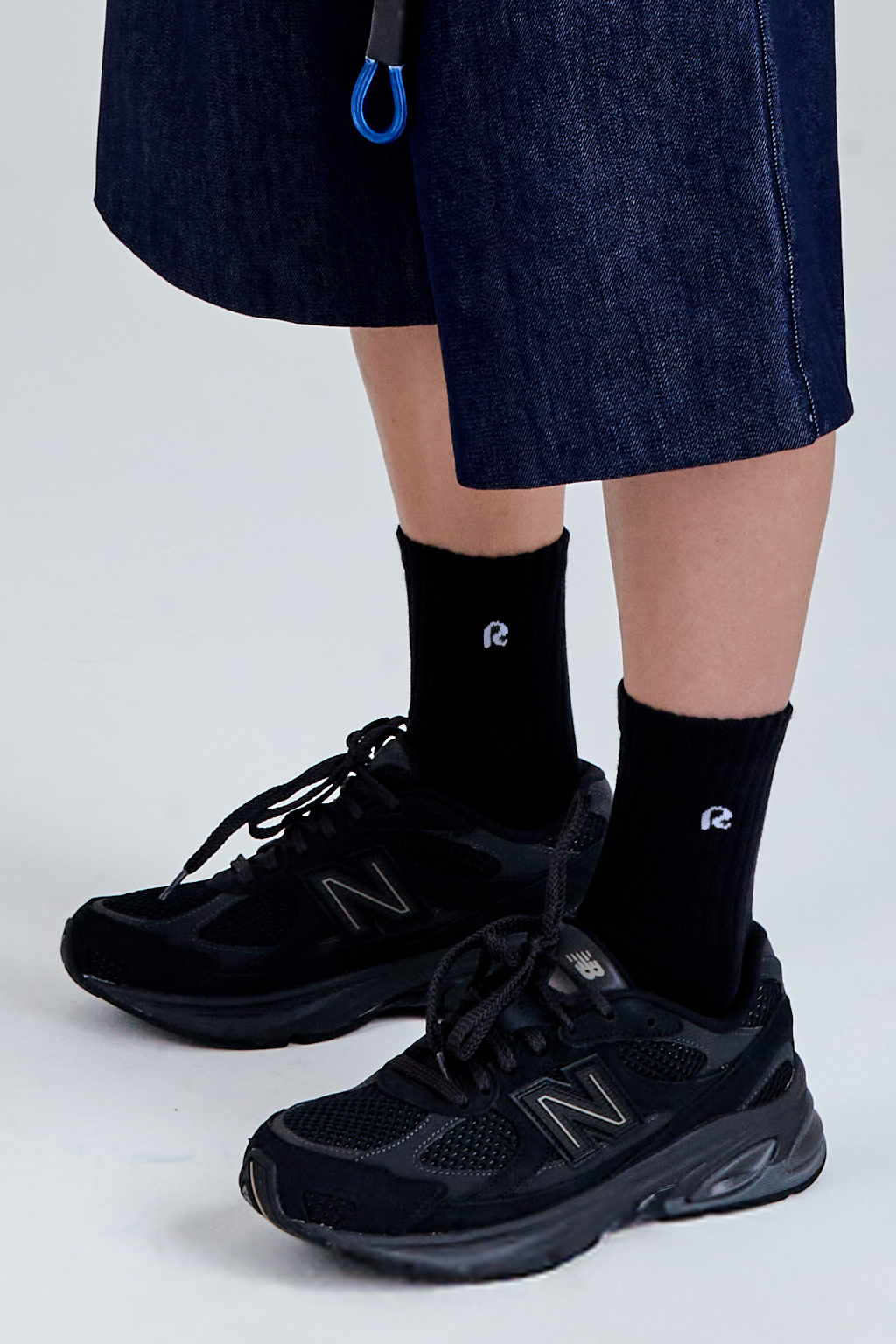 'RS' LOGO BLACK SOCKS