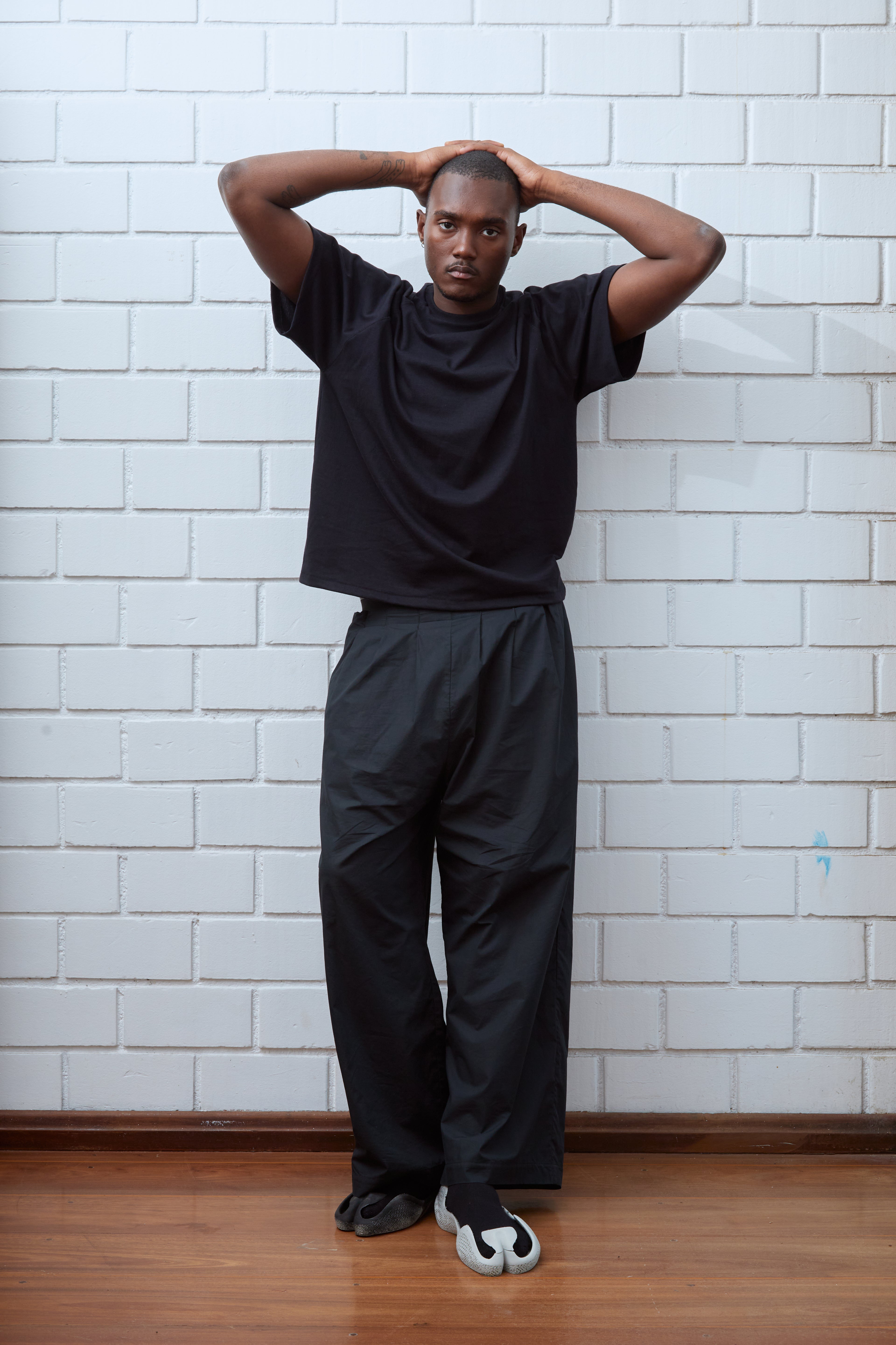 WIDE COTTON TECH PANTS